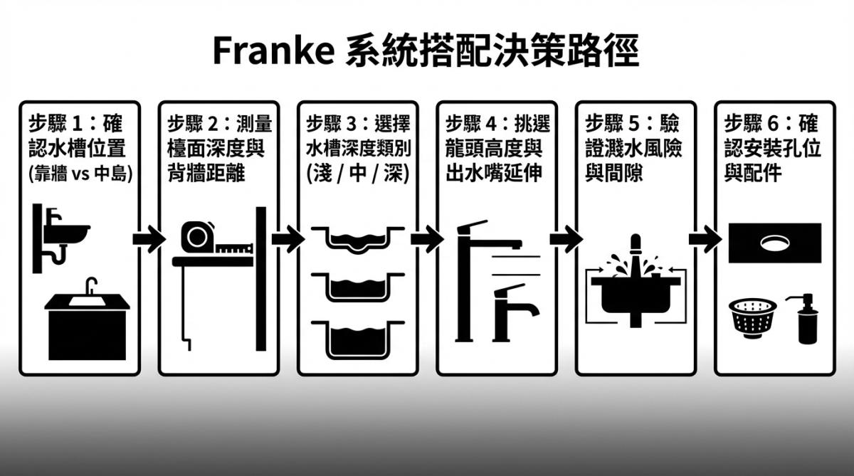正在研究 Franke 的廚房系統？一篇告訴你水龍頭如何與水槽搭配，達到最佳使用動線